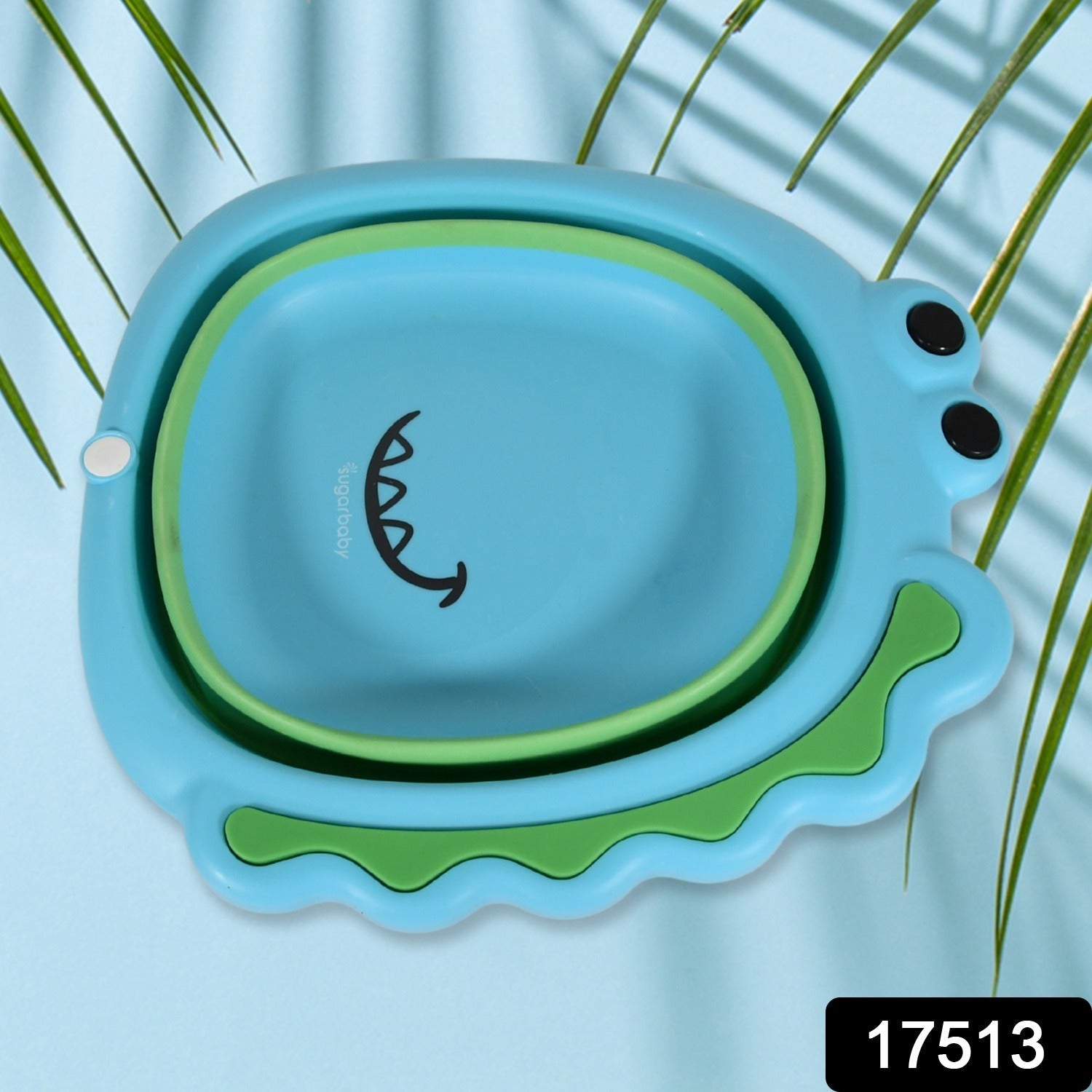 Frog Shape Foldable Baby Wash Basin, Space-Saving Lightweight Face Washing Tub (33×31cm / 1 Pc) Frog Shape Foldable Baby Wash Basin, Space-Saving Lightweight Face Washing Tub (33×31cm / 1 Pc)